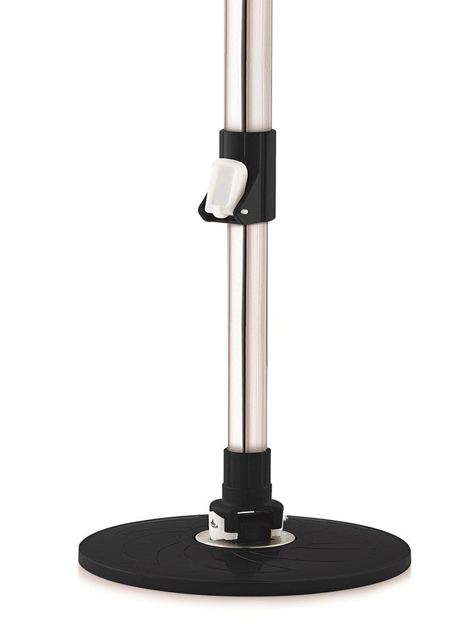 نابيا ممسحة نابيا الدوارة البلاستيكية، بعجلات سهلة الاستخدام ودلو كبير مع قطعتين من الألياف الدقيقة، ممسحة تنظيف أرضيات مع دلو، مجموعة تنظيف أرضيات (أسود، ممسحة بلاستيكية) - Image 4